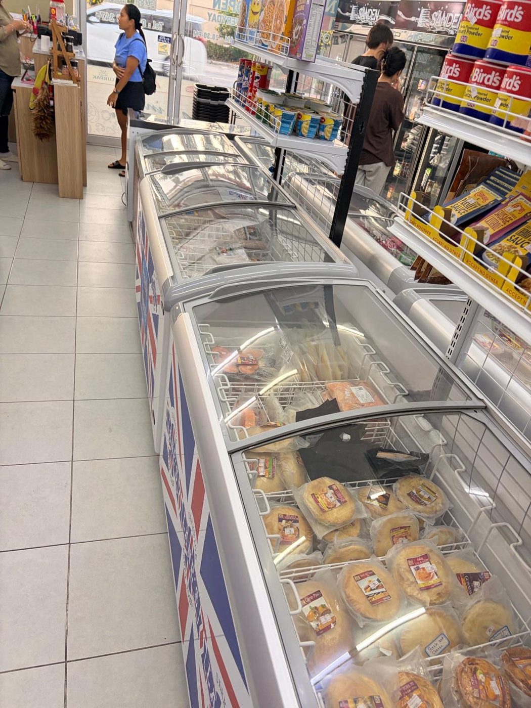 Freezer aisle at Lane's Expat Stores in Darkside, Pattaya