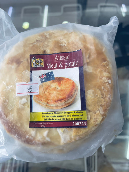 Aussie meat and potato pie
