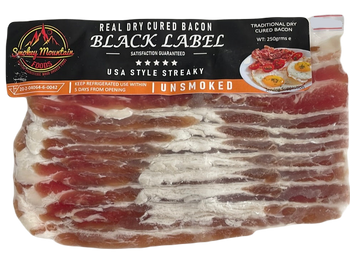 Unsmoked streaky bacon