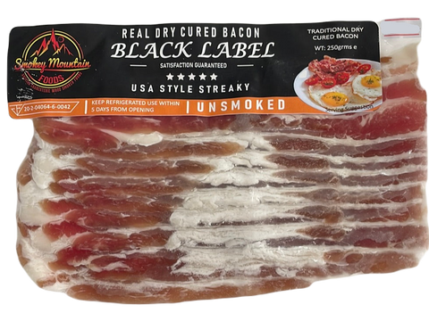 Unsmoked streaky bacon