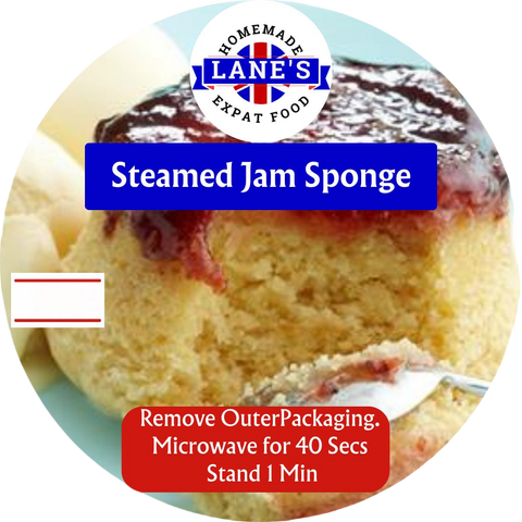 Steamed jam sponge