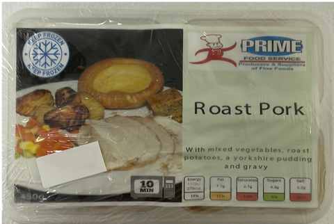 Roast pork dinner