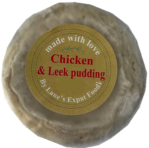 Chicken and leek pudding
