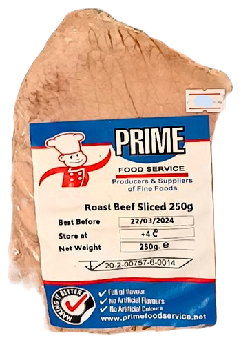 Roast beef slices 250g