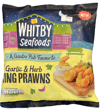 Whitby seafoods garlic and herb king prawns