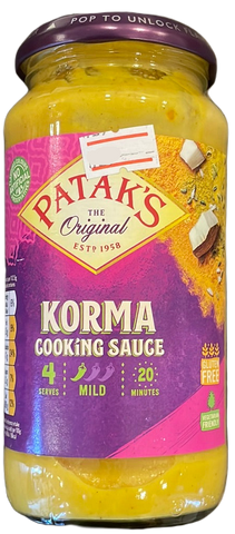 Korma cooking sauce