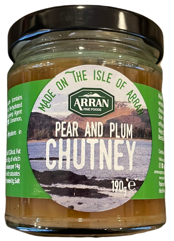 Pear and plum chutney