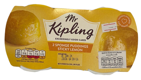Mr Kipling 2 sponge puddings sticky lemon
