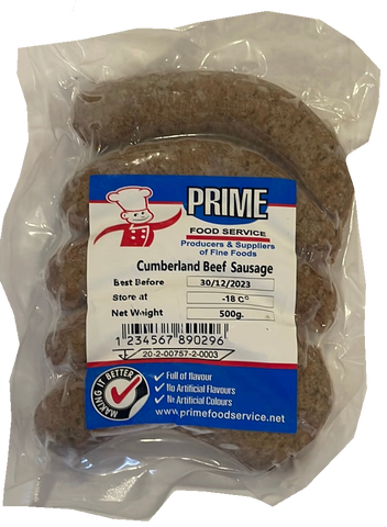 Prime Cumberland beef sausage