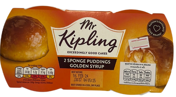 Mr Kipling 2 sponge puddings golden syrup